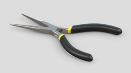 Needle Nose Pliers kit, saw, tape, hammer, set, screw, complete, tools, generic, new, big, collection, wrench, vr, ar, pliers, realistic, tool, old, machine, screwdriver, toolbox, stanley, vise, gardening, dewalt, asset, game, 3d, low, poly, axe, hand