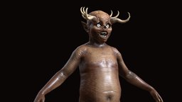 Little Demon2 armor, ancient, demon, fighter, unreal, mutant, claws, spawn, butcher, executioner, weapon, character, unity, game, pbr, low, poly, skull, animation, monster, rigged