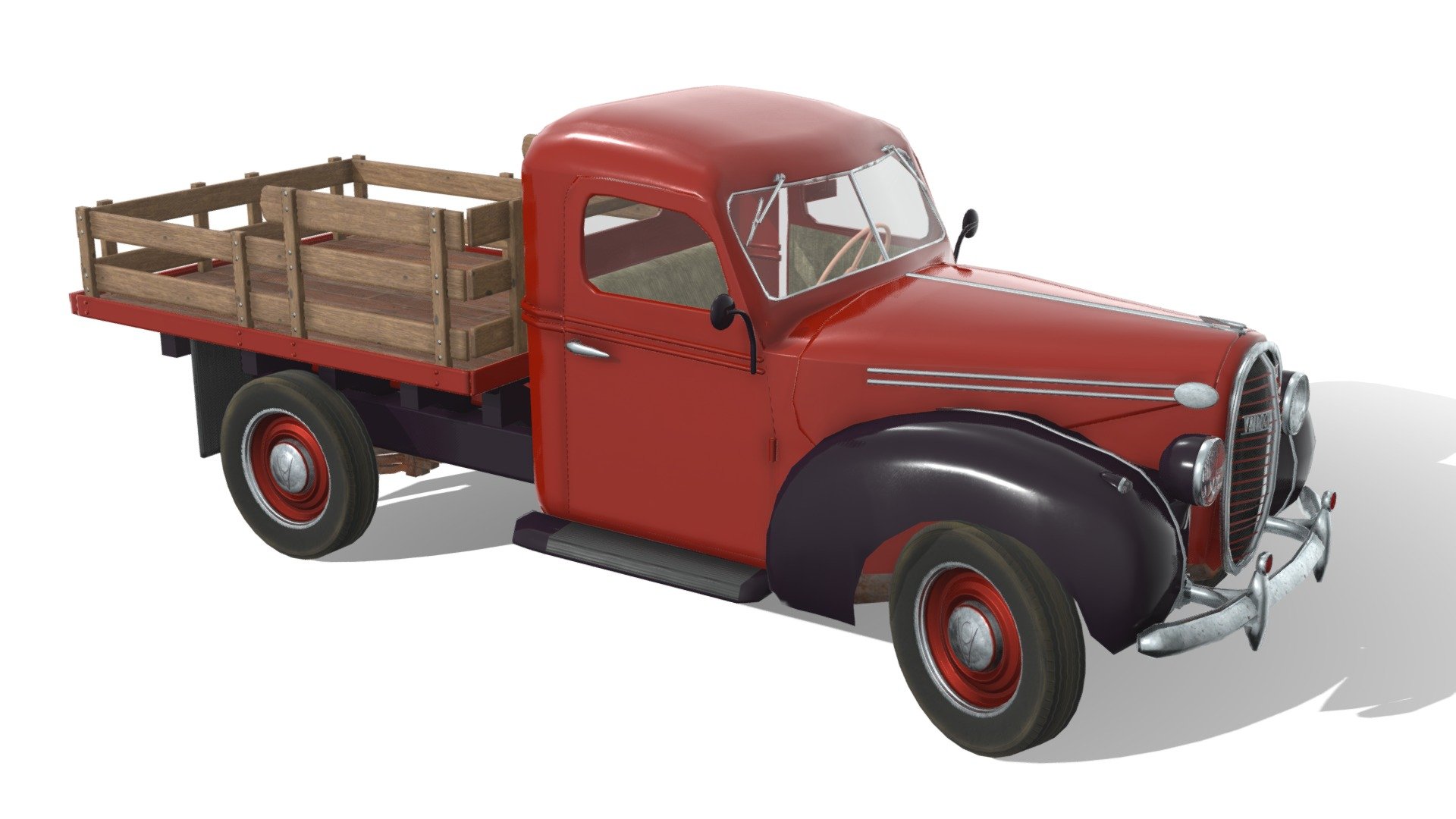 3D model of a 1938 ford variant I made, based on the Latvian made Vairogs line of vehicles. 
Originally made for my game project, but feel free to use it in your own! - 1938 Vairogs V8 flatbed truck (Ford based) - Download Free 3D model by Libau Media (@robinmikart) 3d model