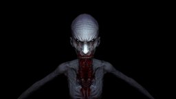 UnIn Game Model Test biped, videogame, unreal, scary, scare, uniy3d, character, unity, spooky, horror