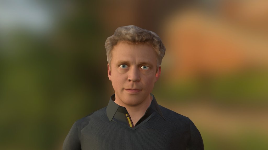 This is the avatar for Philip Rosedale. It’s based on a photogrammetry scan. It has been retopologized to optimized the base geometry and make it game ready. It has high rez skin textures. It’s been rigged for High Fidelity and has an idle animation 3d model