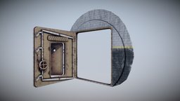 Bunker door bunker, safe, postapocalyptic, shelter, door