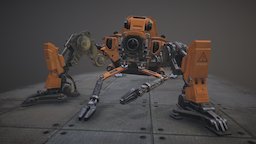 Bug mech, bug, 3d-model, low-poly, game, hardsurface, robot