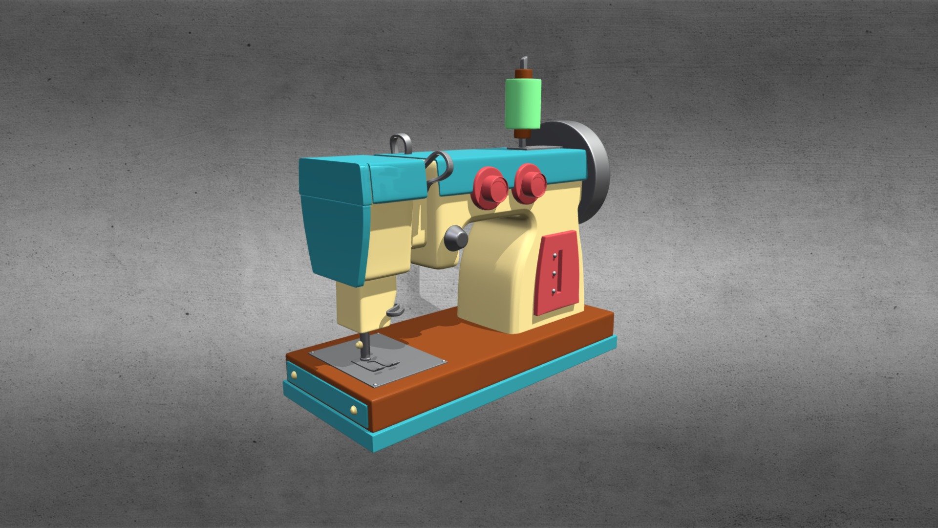 Concept https://www.behance.net/gallery/34736599/Sewing-machine - Sew Machine - Download Free 3D model by Marousiya 3d model