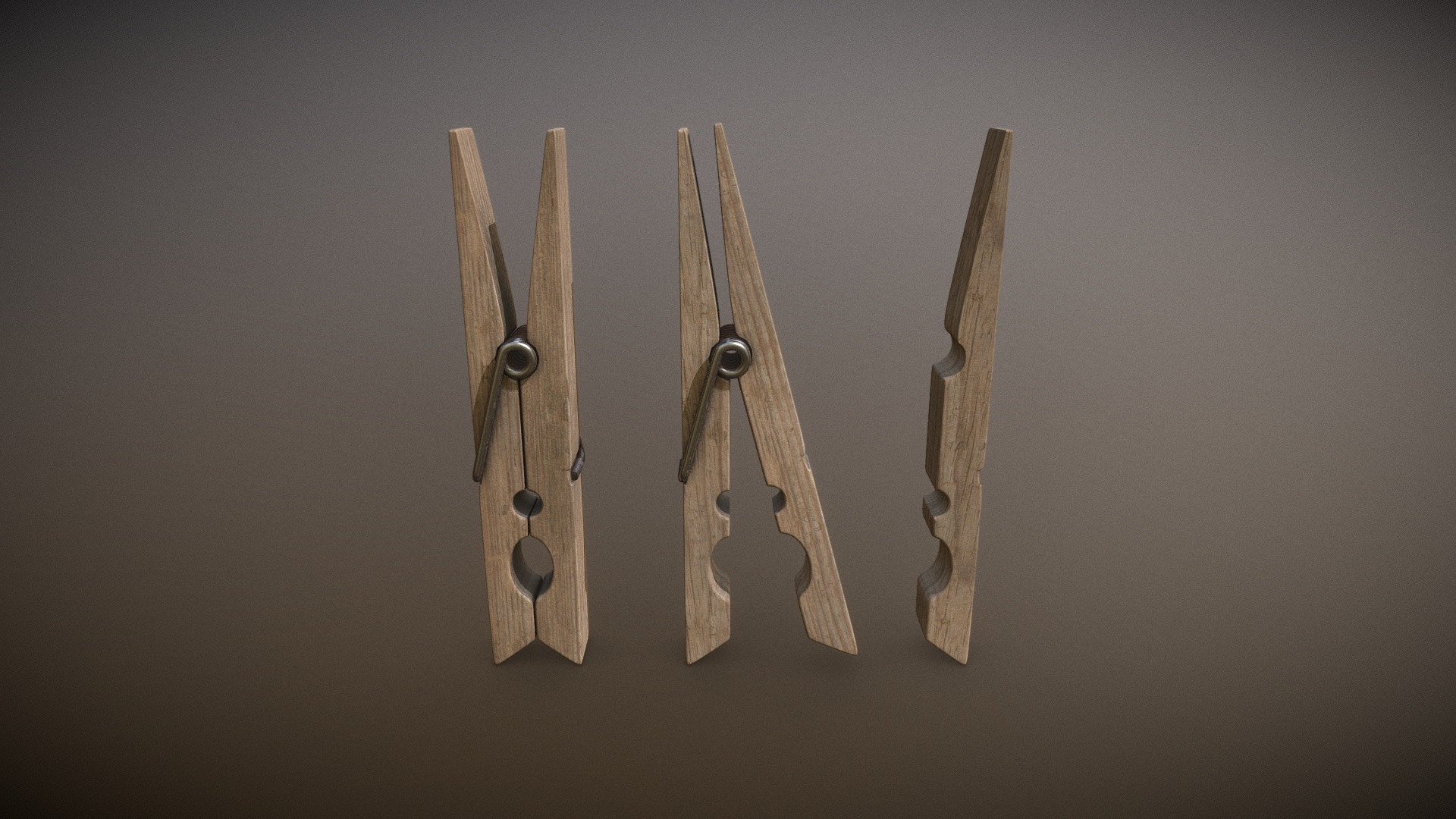 Clothespins - 3D model by ZittArt (@lorenzozitta) 3d model