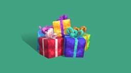 Gifts christmas, gift, java, mc, bedrock, blockbench, minecraft, lowpoly