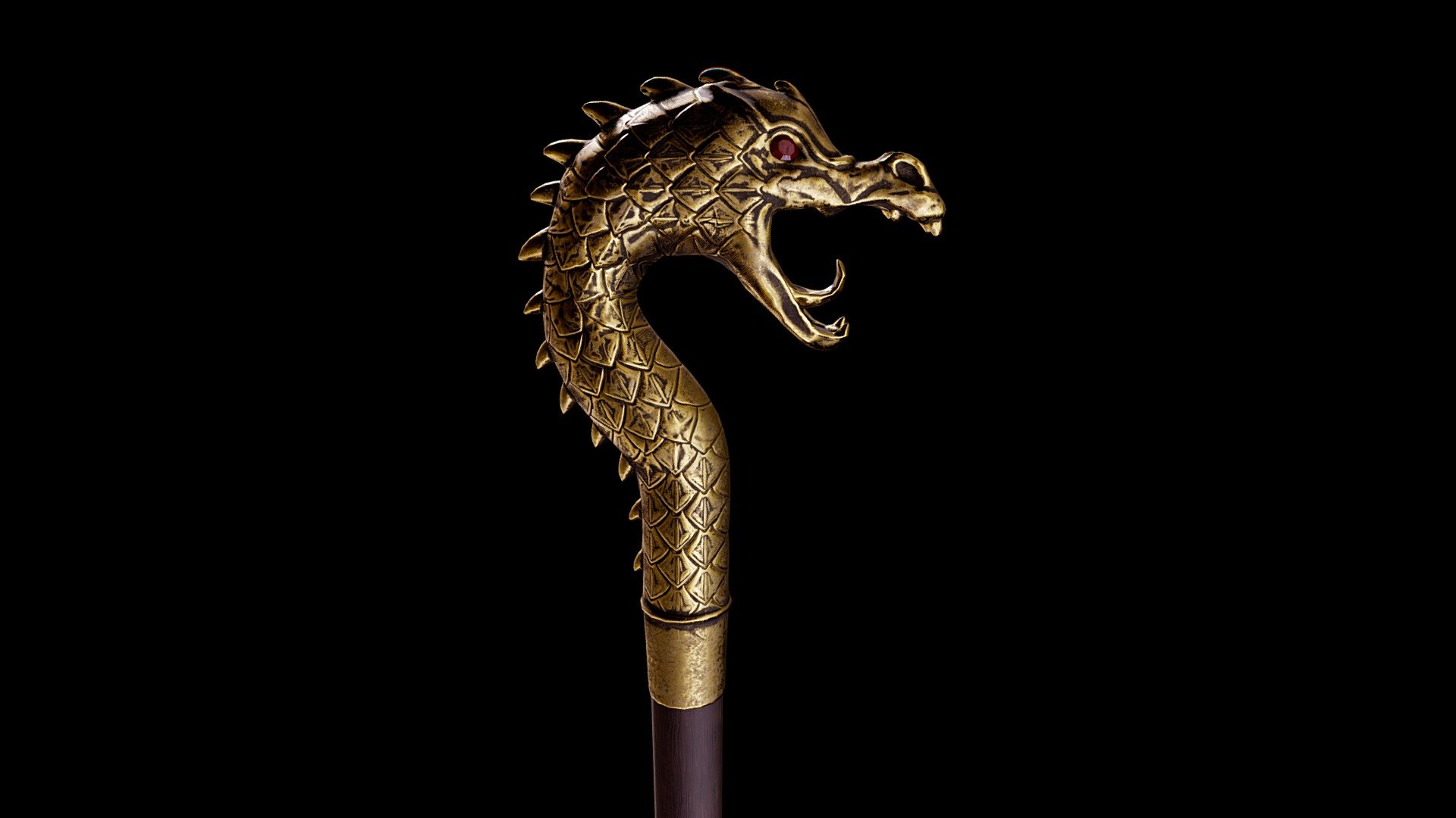modelled and sculpted in Blender

textured in Substance Painter
 - Dragon wand - 3D model by Jozef Uhnak (@jozefuhnak1) 3d model
