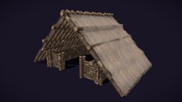 Modular_Hut_L viking, medieval, cabin, hut, house