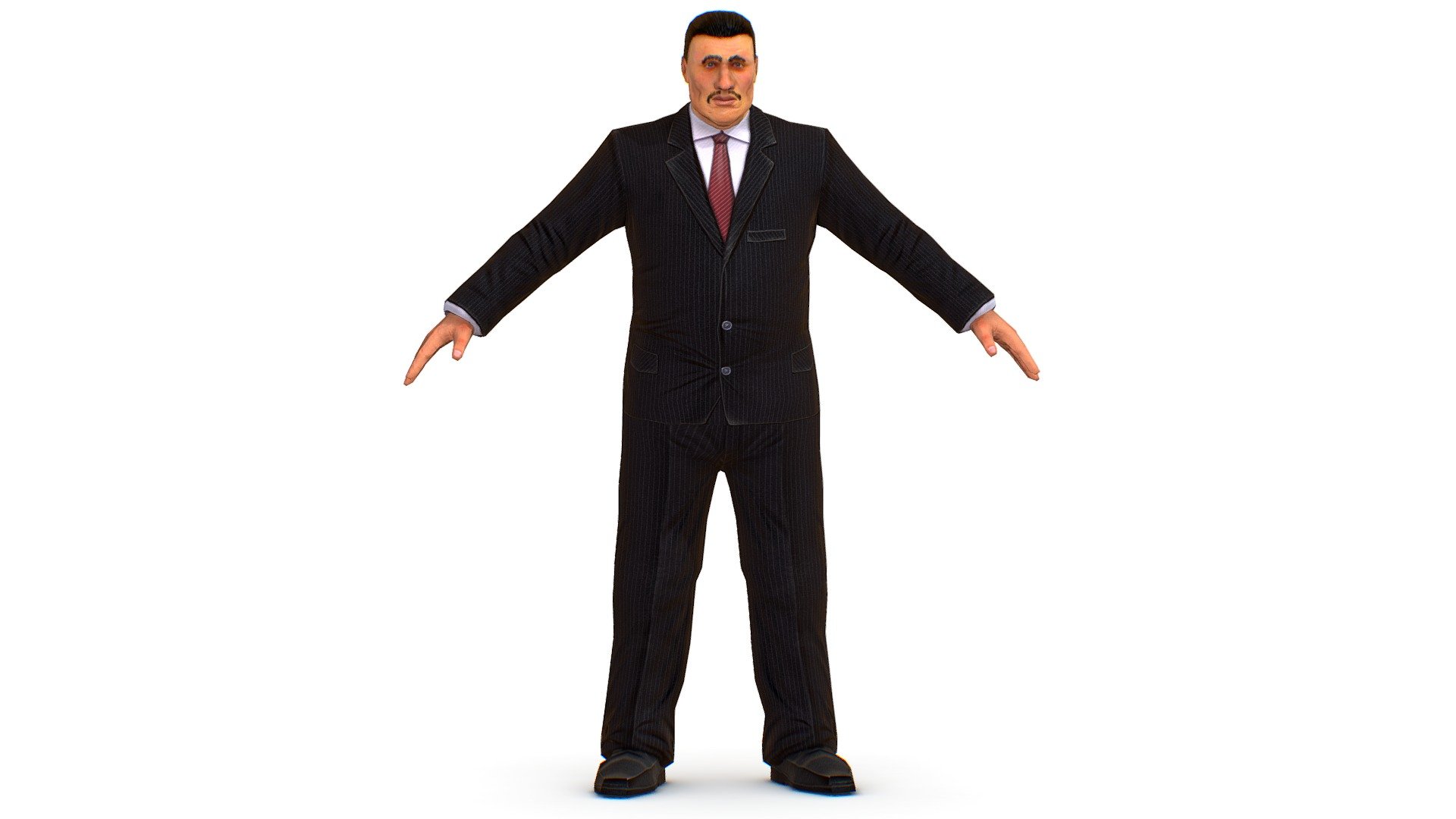 High quality LOW POLY 3d model for your game,render image or video.
textures size: 2x1024x1024 color,normal,specular (body,head)
3dsMax and Maya file included
 - LowPoly Man Body Boss Jacket Suit - Buy Royalty Free 3D model by Oleg Shuldiakov (@olegshuldiakov) 3d model