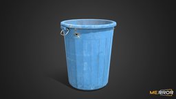 [Game-Ready] Trash can topology, trash, ar, trashcan, 3dscanning, low-poly, photogrammetry, lowpoly, 3dscan, gameasset, gameready, noai