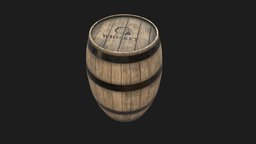 Wiskey Barrel Old barrel, gamereadymodel, gamereadyasset, barrel-props, gameasset, barrel-game-asset-game-art