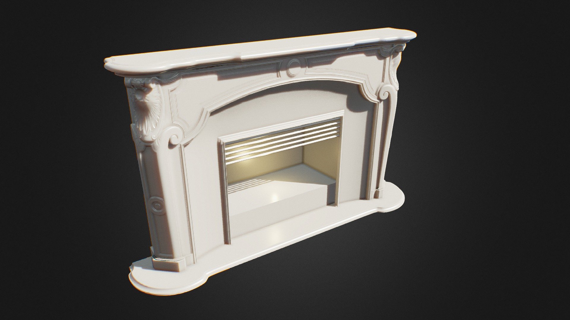 3d model of the Classic Fireplace. 
High quality model to add more details and realism to your interior rendering projects. Fully detailed model. 
Final images rendered with vray 3. No special plugin needed to open scene. 
All materials are included 3d model