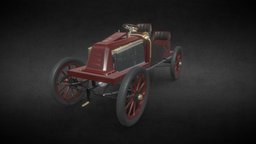 1902 Renault Type K (photo based) renault, mid-poly, oldtimer, oldcar, vintagecar, type_k