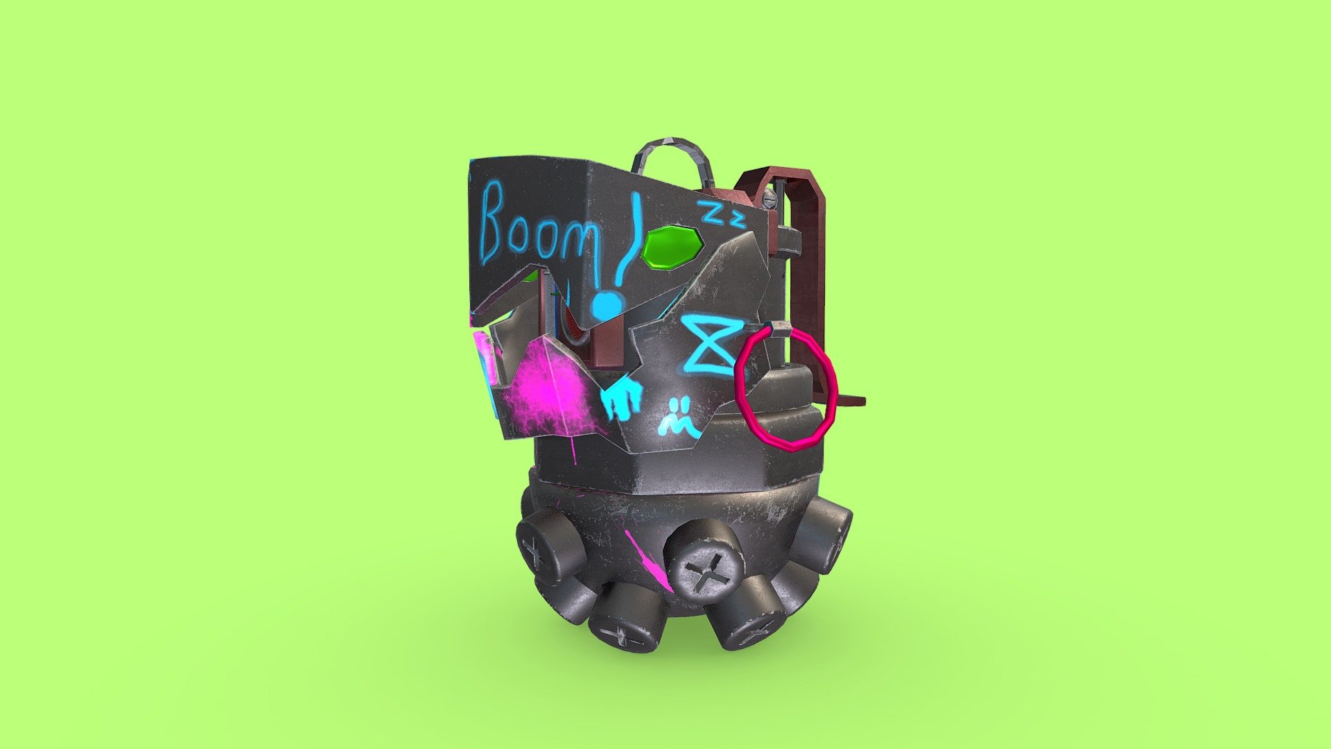 Today I modeled the bomb of my favorite game character for you. I had a lot of fun modeling and I was very proud. I hope you liked it 3d model