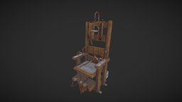 Electric Chair eletric, creepy, aaa, triplea, substancepainter, substance, game, chair, low, poly, gameasset, electric, horror, gameready