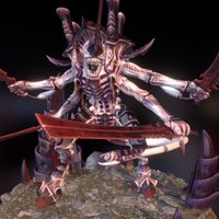 Warhammer40k Swarmlord blender-3d, substance-painter-photoshop