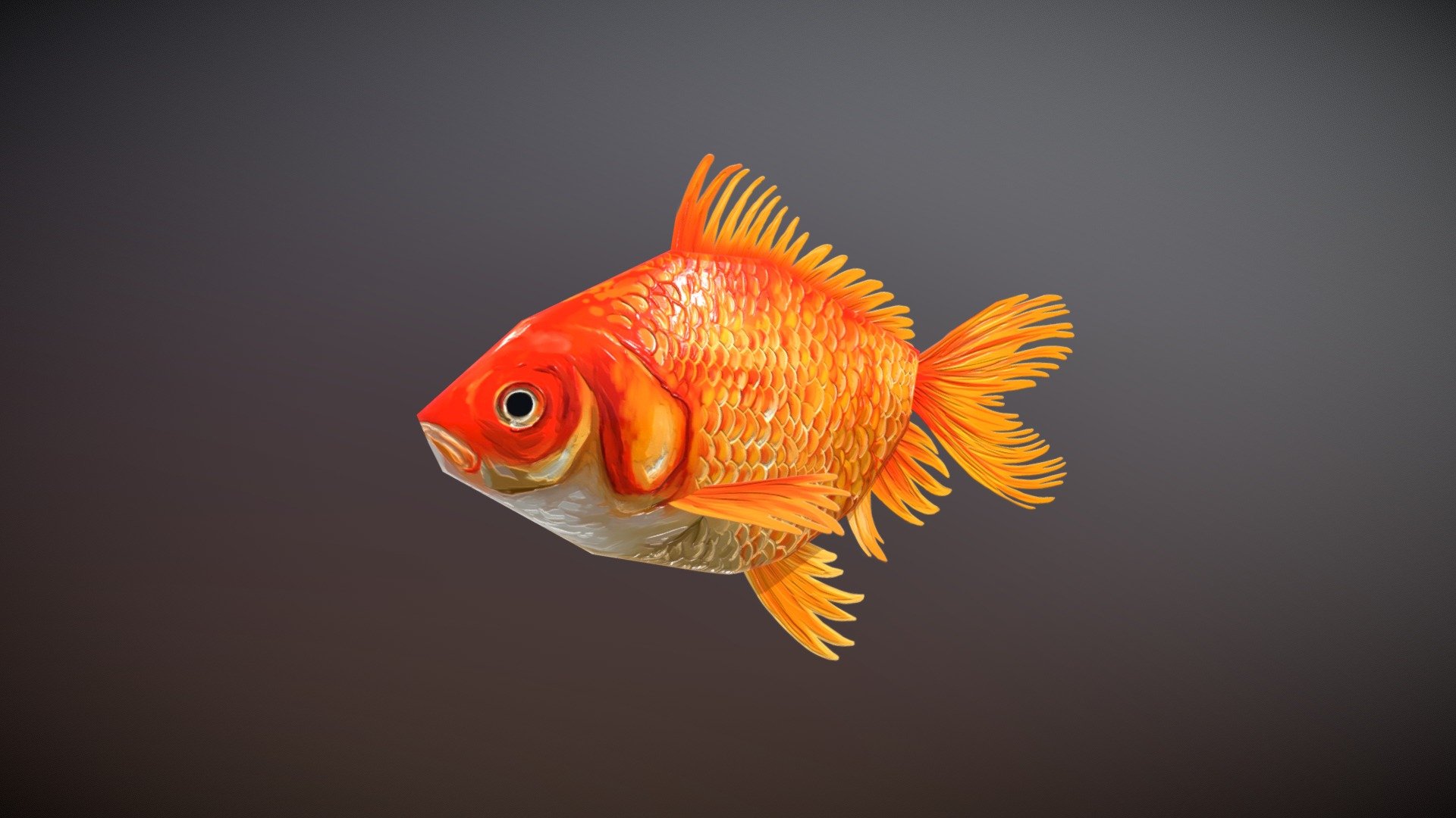 Little texturing practice 🐠
I guess I´m obsessed with the paint-like look - Handpainted Goldfish - 3D model by Miray Scheidel (@Miandray) 3d model