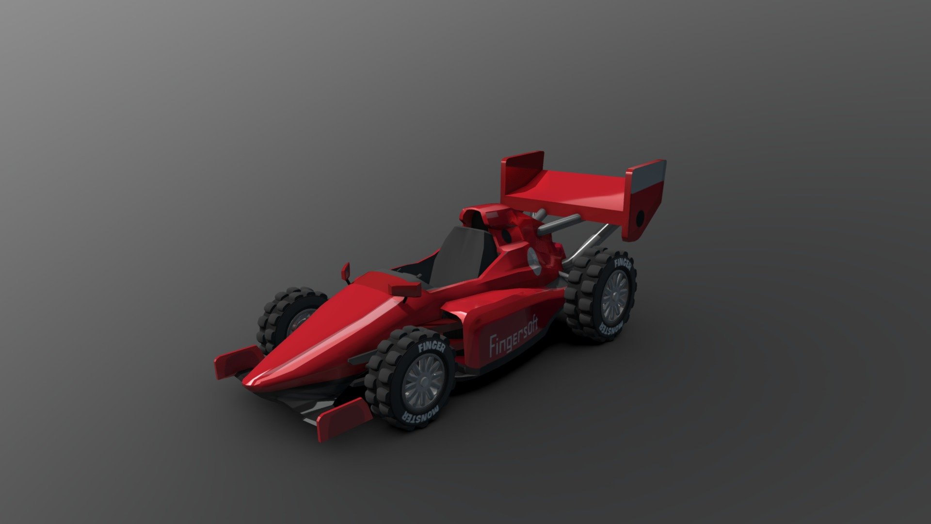 Race Car model based on Race car vehicle featured in Hill Climb Racing game by Fingersoft.

11 October 2020:Fixed wheels texture mirroring 3d model
