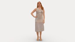Posed woman 0430 style, people, fashion, beauty, clothes, dress, miniatures, realistic, woman, success, character, 3dprint, human