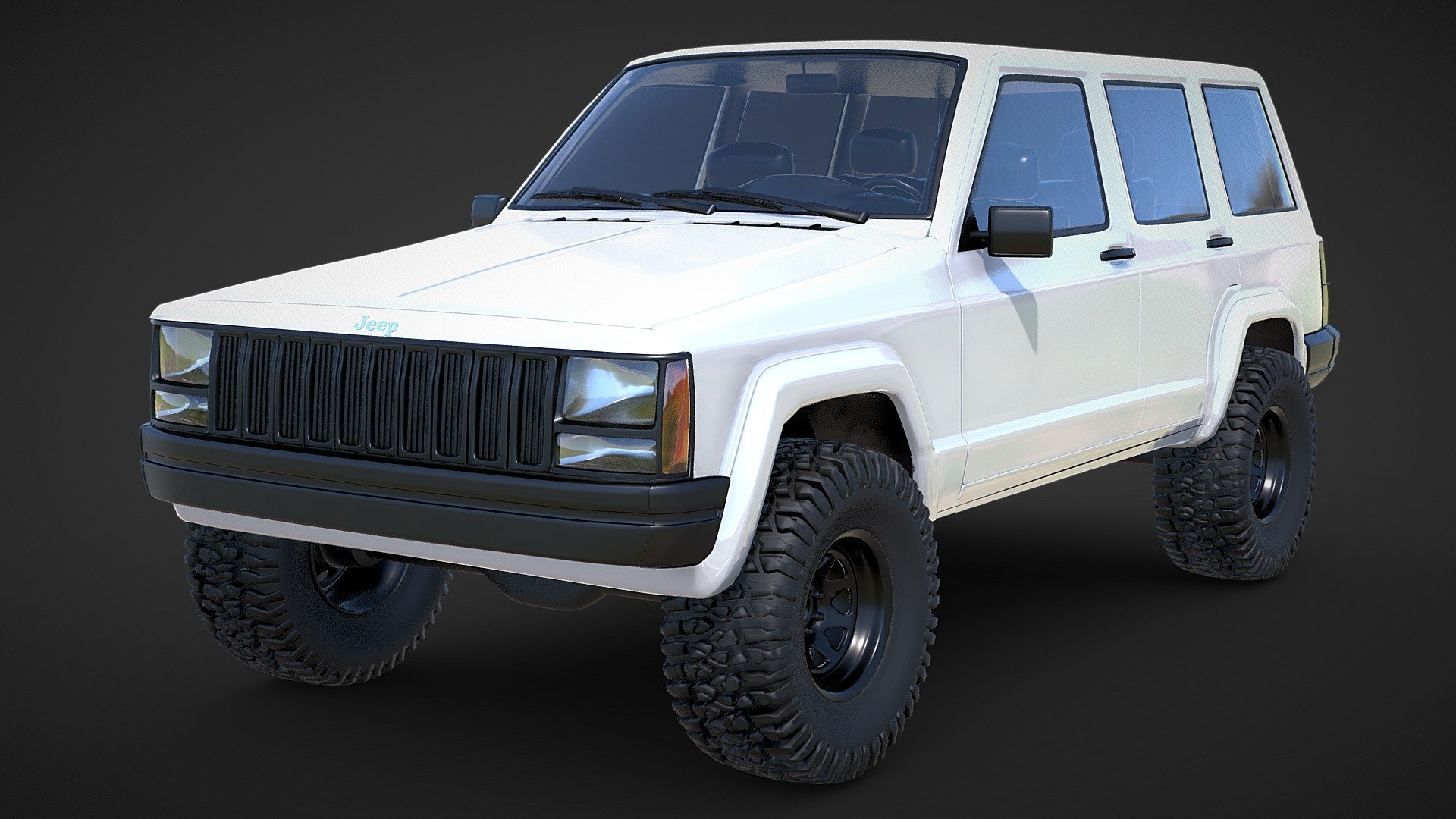 Jeep Cherokee XJ Stock Variation - Jeep Cherokee XJ Stock - Buy Royalty Free 3D model by Pitstop3D - 4x4 (@Pitstop3D-4x4) 3d model