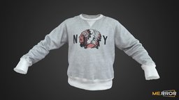 Gray Sweatshirt style, fashion, stylish, ar, gray, fabric, casual, sweatshirt, photogrammetry, 3dscan, casual-fashion, noai, fahsion-scan
