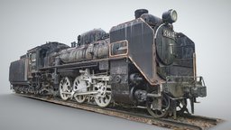 Steam Locomotive C58_114(japan) train, railroad, locomotive, japan, heritage, railway, old, clasic, steamlocomototive, miyagi, realitycapture, photogrammetry, vehicle, scan, steam, history
