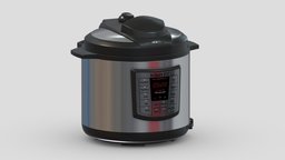 Instant Pot Lux Electric Pressure Cooker food, modern, pot, household, equipment, on, cooker, pan, domestic, appliance, multi, kitchen, cooking, metallic, pressure, utensil, multicooker, instant, electric