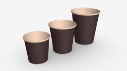 Small coffee espresso paper cups drink, tea, food, cafe, coffee, espresso, template, paper, hot, mockup, beverage, disposable, 3d, pbr, cup, container