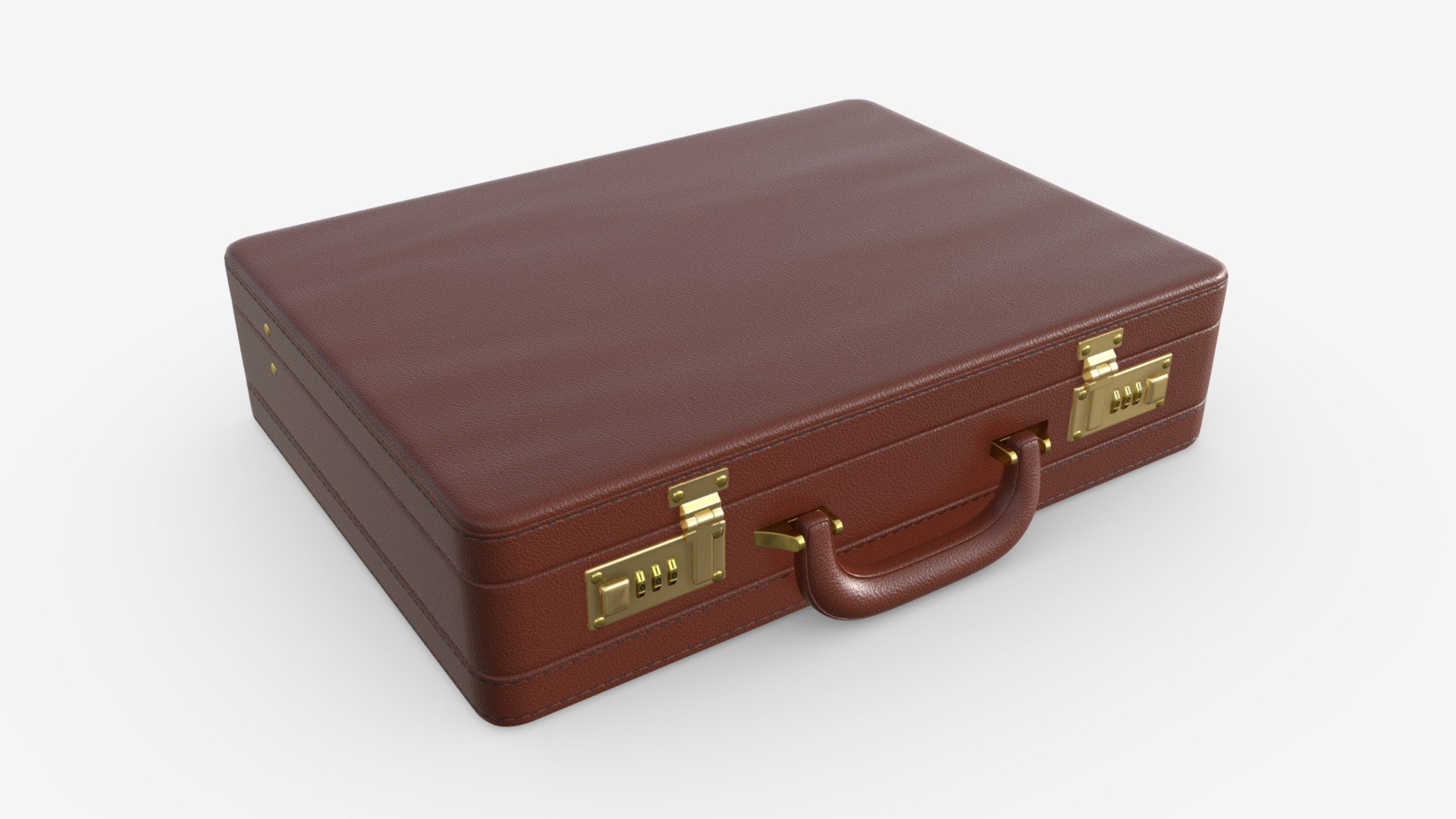 Leather briefcase closed - Buy Royalty Free 3D model by HQ3DMOD (@AivisAstics) 3d model
