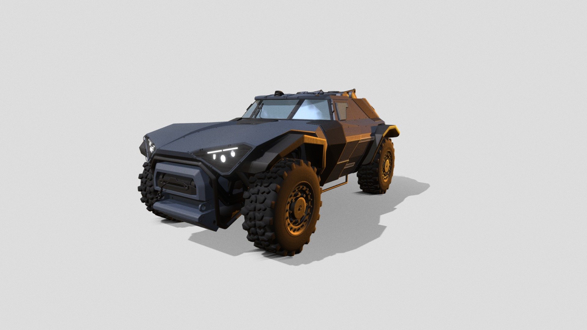Based somewhat of the Scarabee military vehicle 3d model