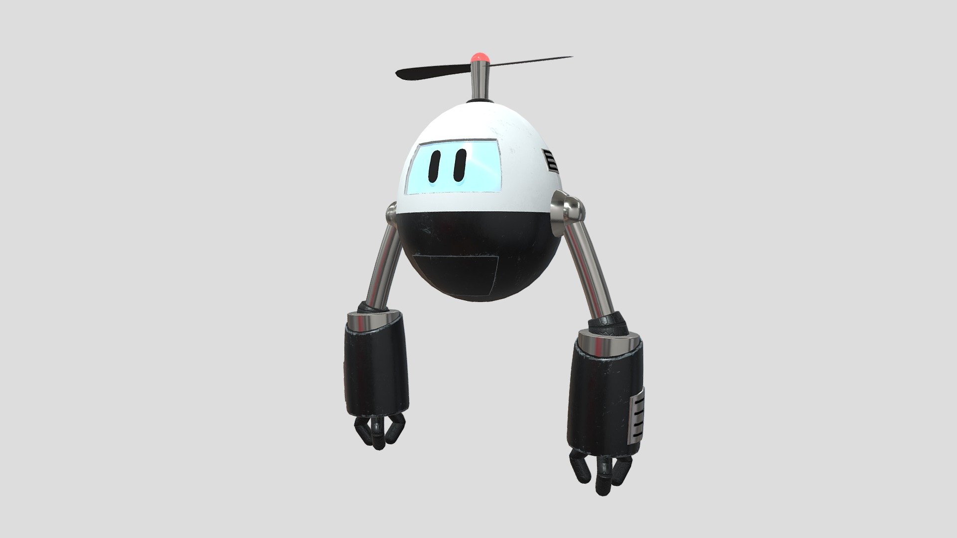 Another addition to the robot family.
This little egg-shaped friend can help you carry things when you run out of hands. 

Icludes: 

1 Animated Idle 

1 Tposed Model 

2 Texture sets - Zeb - Buy Royalty Free 3D model by Jared64 3d model