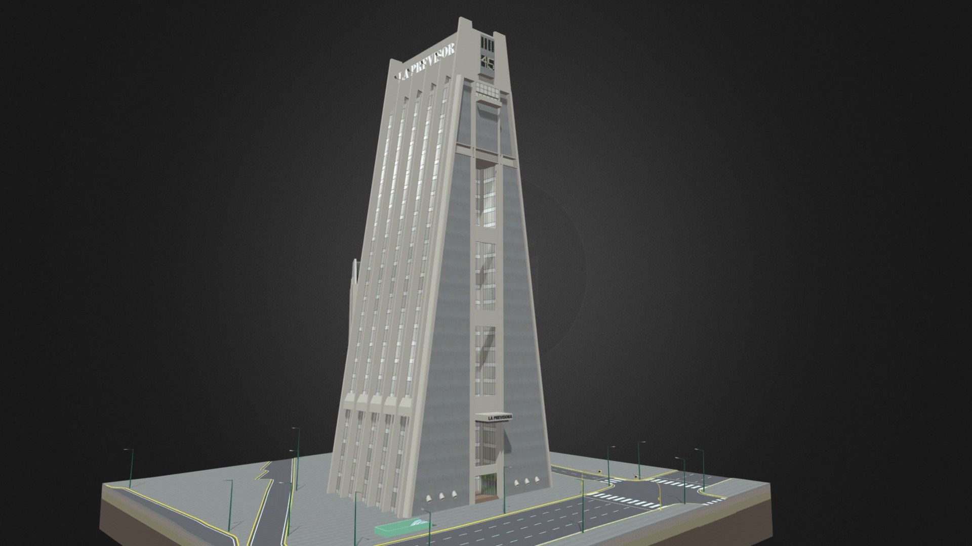 Torre La Previsora - 3D model by ArquiVid 3d model