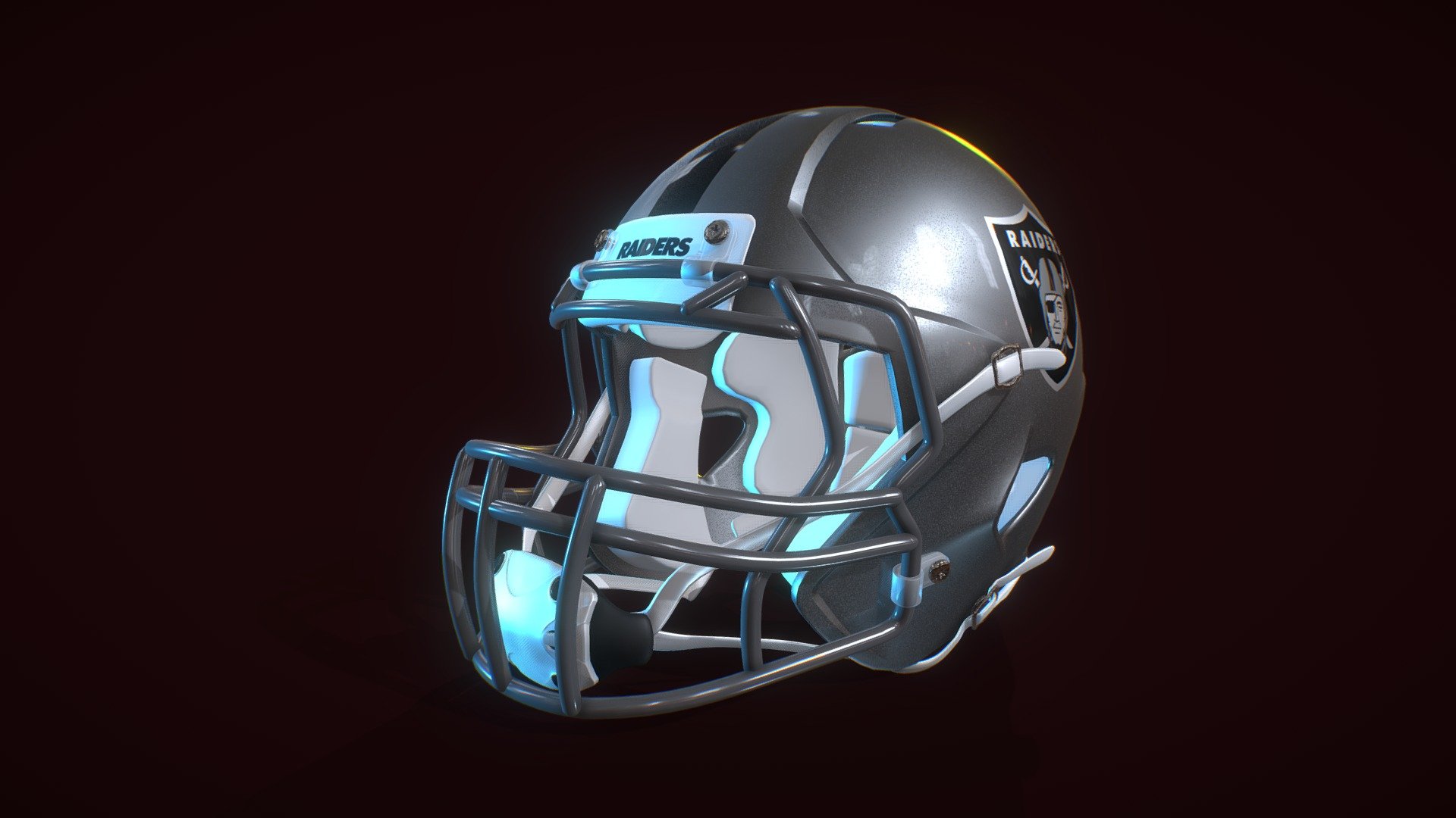 Modelled after the RIDDELL SPEED CLASSIC helmet. I chose the Raiders branding just because I like their logo 3d model