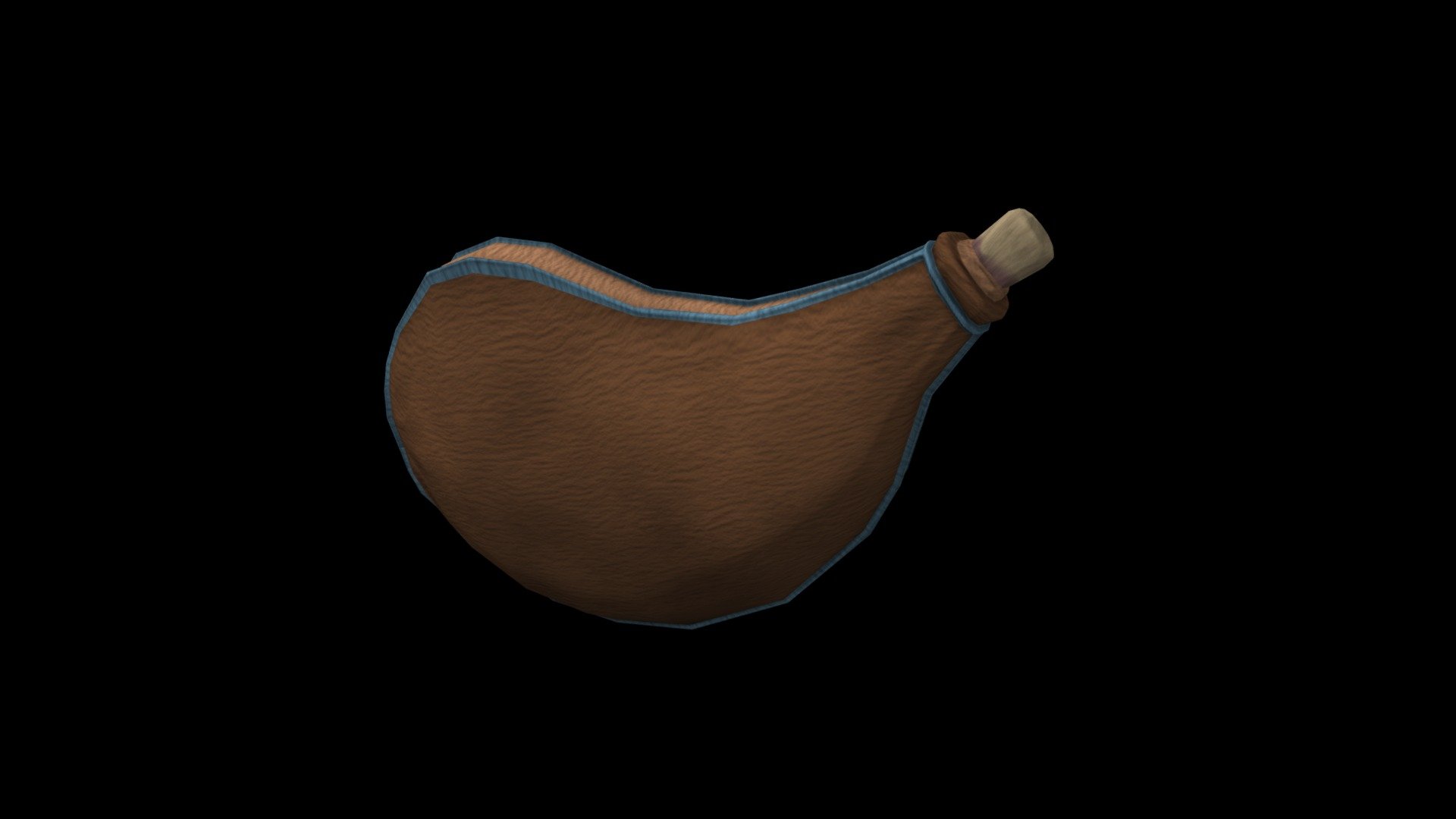 A loyal pouch of wine for a weary traveler 3d model