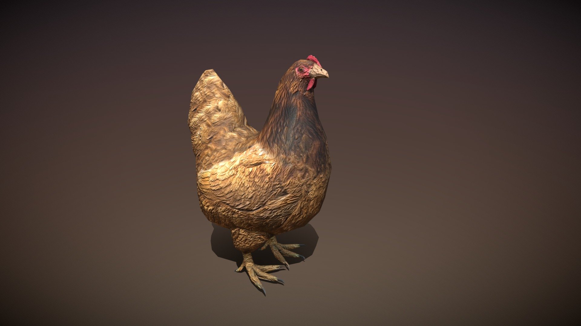 Hen for game - hen - 3D model by landout 3d model