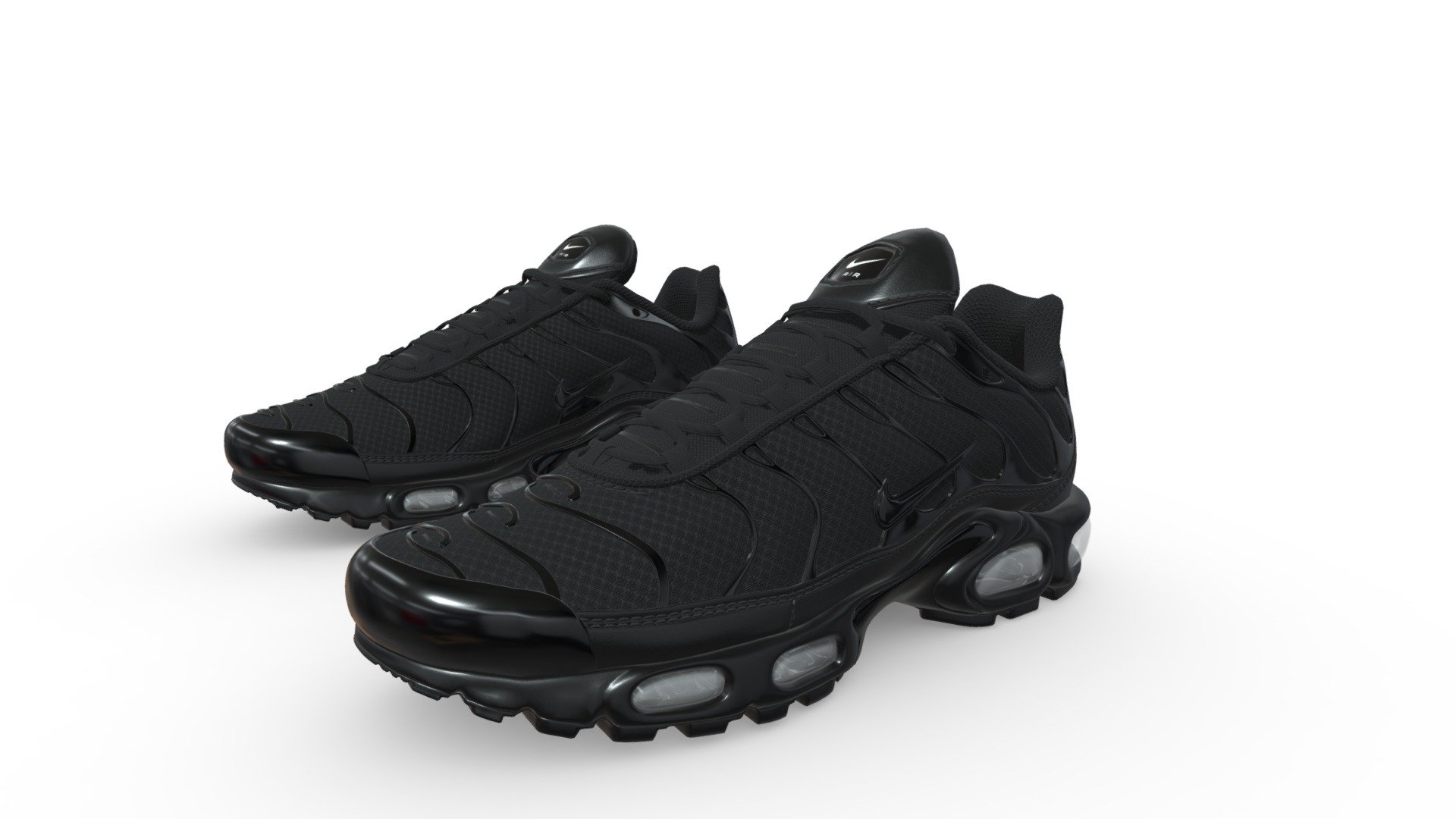 Air Max Plus PBR was created with real world scale,all textures created with high quality to provide you beautiful results like r . i have provide you different format with several all textures has 4K resolution - Air Max Plus Black PBR - Buy Royalty Free 3D model by aimadbro 3d model