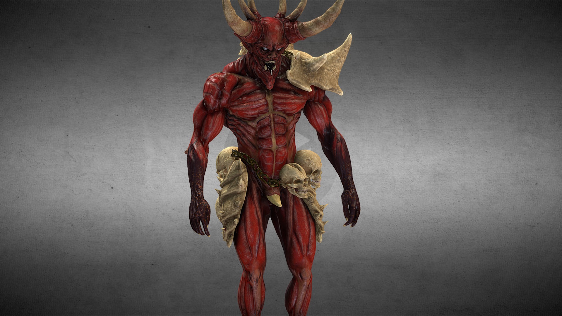 Game Character (48.388 tris) - Berserker Demon (game model) - Buy Royalty Free 3D model by Sergio Panzarella (@sirjoepanzer) 3d model