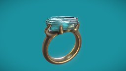 Beryl mage power ring prop, spell, mage, asset, game, lowpoly, concept, ring, magic