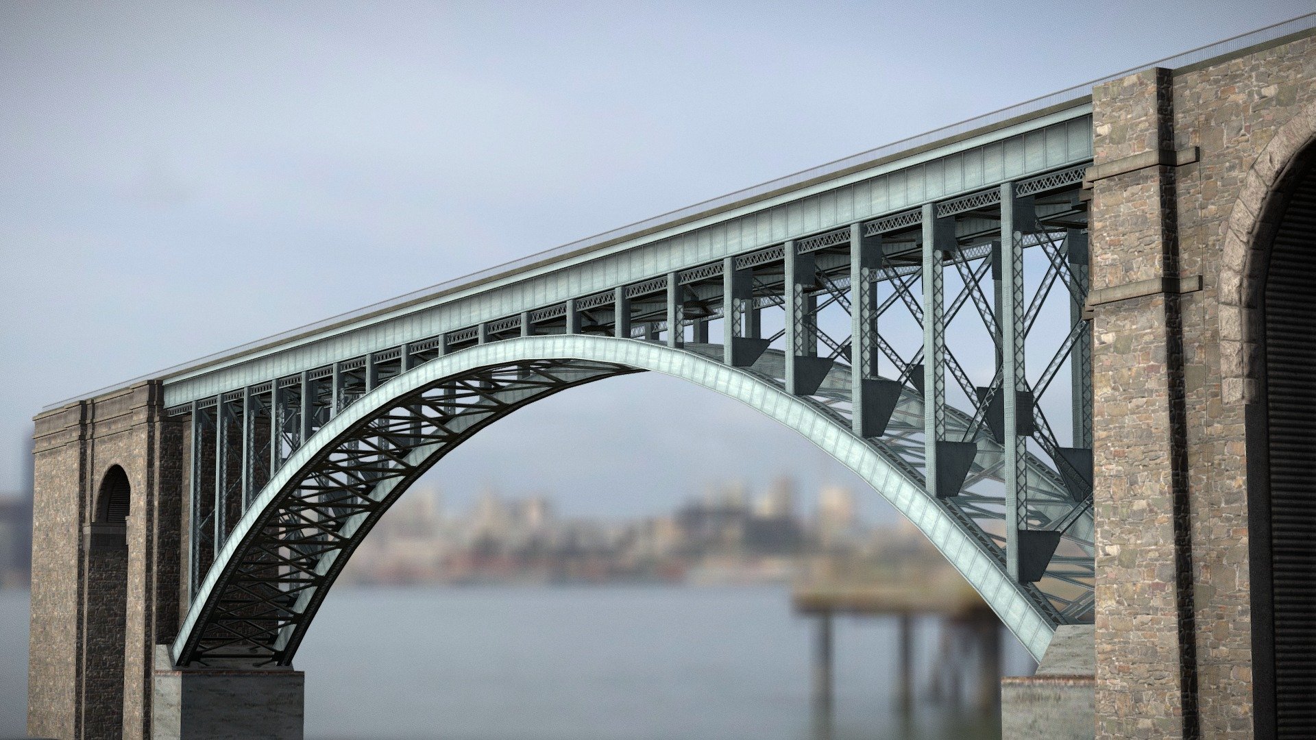 Harlem River Dr, New York, NY 10033, United States

A Low poly, PBR recreation of the famous bridge and landmark, the High Bridge. The High Bridge is the oldest bridge in all of NYC and connects the neighborhoods of Washington Heights and the Bronx. Enjoy and have a nice day. 👍

Formats:

.obj
.blend - NYC, The High Bridge - Download Free 3D model by 99.Miles 3d model