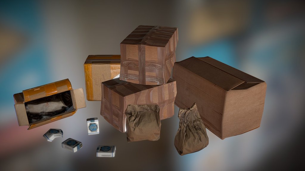 Cardboard Boxes Pack include: 
24 Cardboard Boxes
1 Pizza Box
3 Paper Bags
2 Cigarettes Box
4 Sets boxes groups compositions 
All asset is photo-realistic
It has little to polygons because retopologized
Each asset contains LODs, 
Ready for game - Cardboard Boxes Set3 - 3D model by Medart 3d model