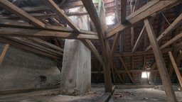 Terezin barracks attic interior