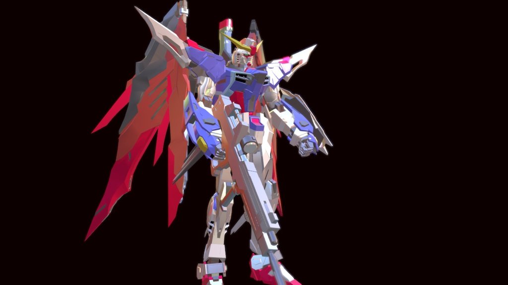 Gundam Destiny - 3D model by krit yamsaso (กฤษณ์ แย้มสระโส) (@krit_yamsaso) 3d model
