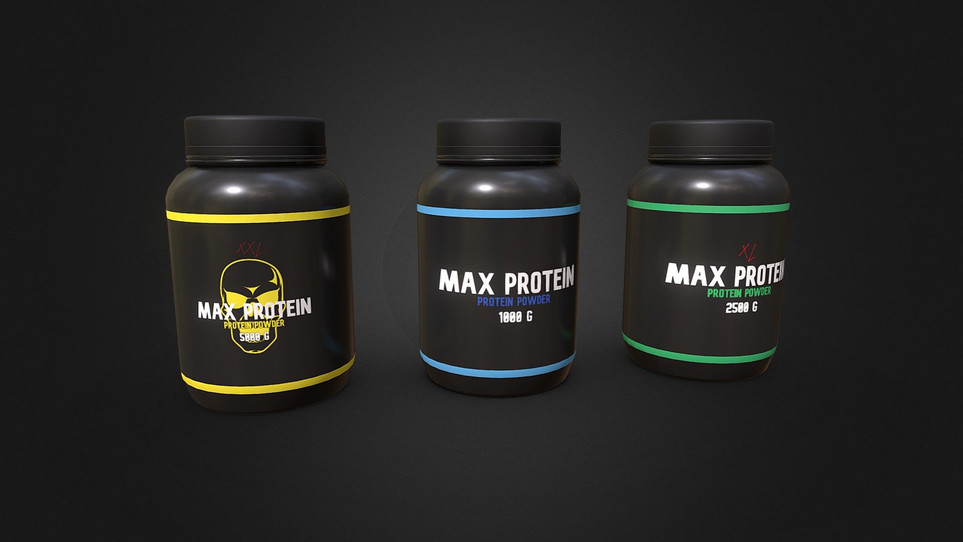 Made three protein powder containers in blender
Note: The textures are not made by me but are done by pixlds - Protein Powder Containers - 3D model by ARKBlender (@ARKS-3D-Studio) 3d model