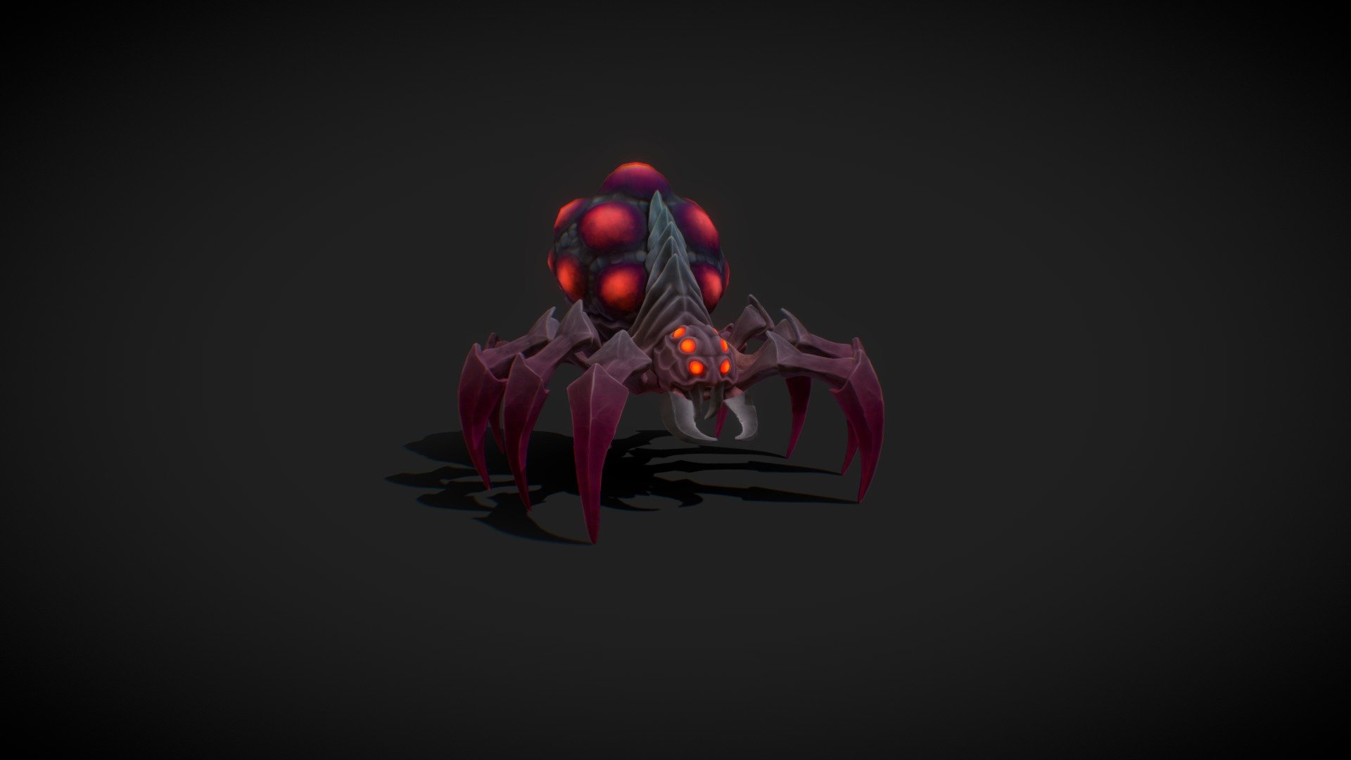 Available on unreal engine marketplace




Asset contains :




Spider

Spider egg

Empty spider Egg

Rigged: Yes

Animated: Yes

Number of Animations: 7




Idle 

Idle 2

Walk

Hit

Uprise

Attack

Explosion_Death

Animation types: In-place

Number of characters: 1

Models has Lods x 4 :




LOD_0 : 4.534 verts.

LOD_1 : 3.020 verts.

LOD_2 : 2.008 verts.

LOD_3 : 904 verts.
 - Spider Minion ( 7 animations, 3 skins ) - 3D model by Lil_Pupinduy 3d model