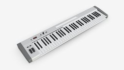 Master 61-key midi keyboard music, studio, sound, key, master, midi, play, audio, composer, 61, 3d, pbr, piano, digital, keyboard