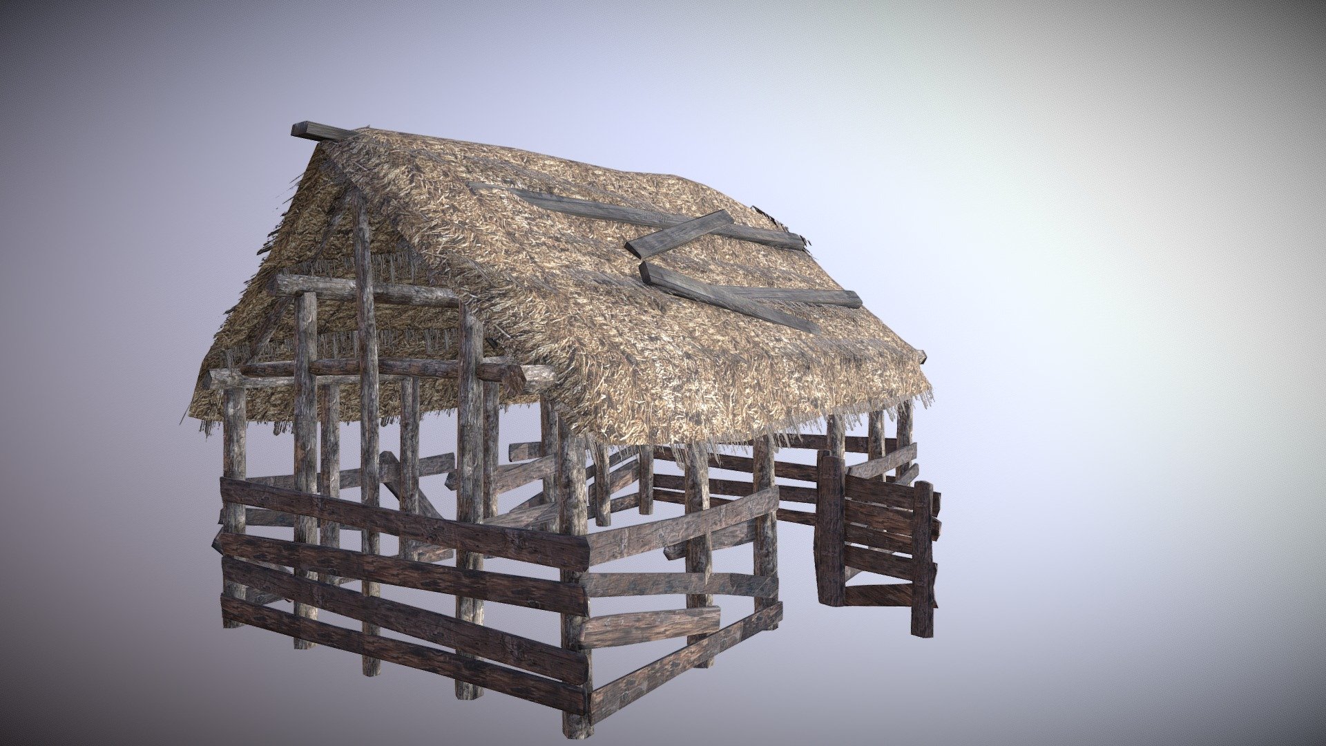 Game ready model - Barn - Buy Royalty Free 3D model by Dexsoft Games (@dexsoft-games) 3d model