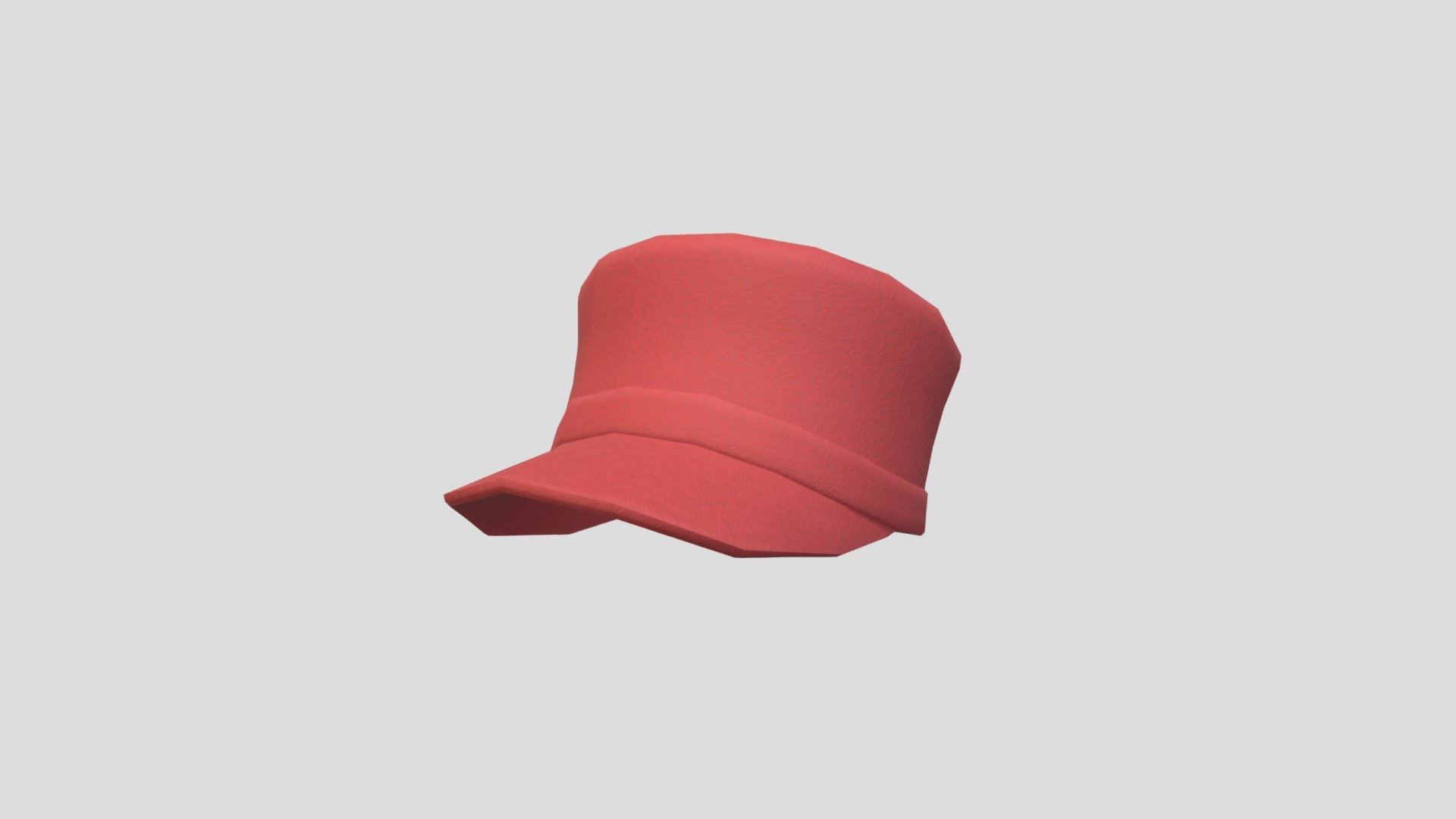 Red Cap 3d model.      
    


File Format      
 
- 3ds max 2021  
 
- FBX  
 
- OBJ  
    


Clean topology    

No Rig                          

Non-overlapping unwrapped UVs        
 


PNG texture               

2048x2048                


- Base Color                        

- Normal                            

- Roughness                         



440 polygons                          

442 vertexs                          
 - Red Cap - Buy Royalty Free 3D model by bariacg 3d model