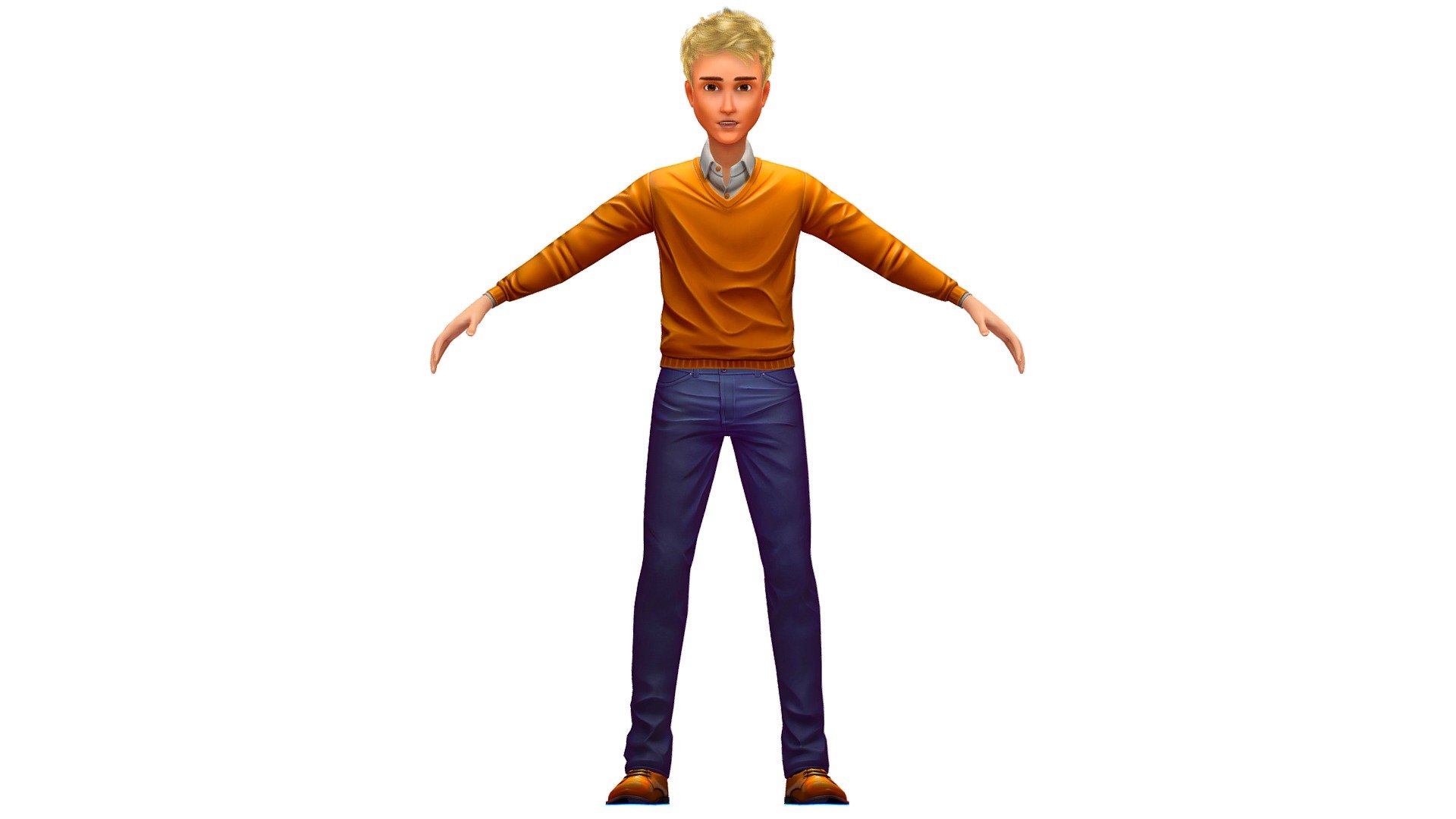 you can combine and match othercombinations using the collection:

hair collection - https://skfb.ly/ovqTn

clotch collection - https://skfb.ly/ovqT7

lowpoly avatar collection - https://skfb.ly/ovqTu - Cartoon Low Poly Style Avatar 003 - Buy Royalty Free 3D model by Oleg Shuldiakov (@olegshuldiakov) 3d model