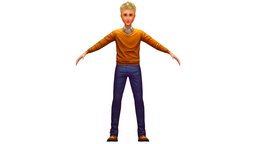 Cartoon Low Poly Style Avatar 003 body, toon, style, dressing, avatar, cloth, shirt, fashion, hipster, clothes, torso, baked, young, shoes, boots, jeans, sweater, casual, mens, boobs, look, cuff, hoodie, sleeve, sweatshirt, diffuse-only, denim, blouse, metaverse, hairstyle, baked-textures, pullover, pleats, outerwear, dressing-room, dressingroom, character, cartoon, man, "textured", "clothing", "guy"