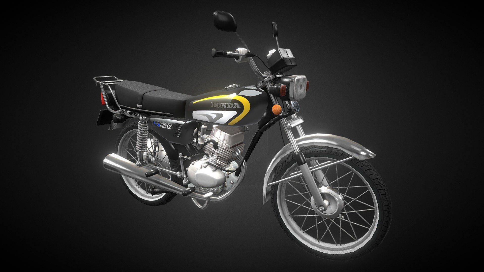 honda 125 - motorcycle - 3D model by Mehdi.Dabagh 3d model